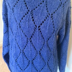 Moon River Royal Blue Knit Women's Sweater